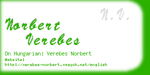 norbert verebes business card